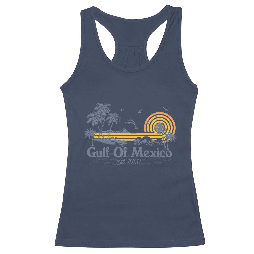 Vintage Gulf of Mexico Est 1550 Racerback Tank Top Golfo De Mexico