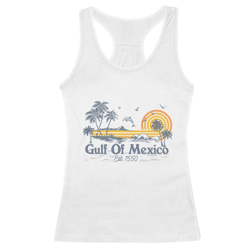 Vintage Gulf of Mexico Est 1550 Racerback Tank Top Golfo De Mexico