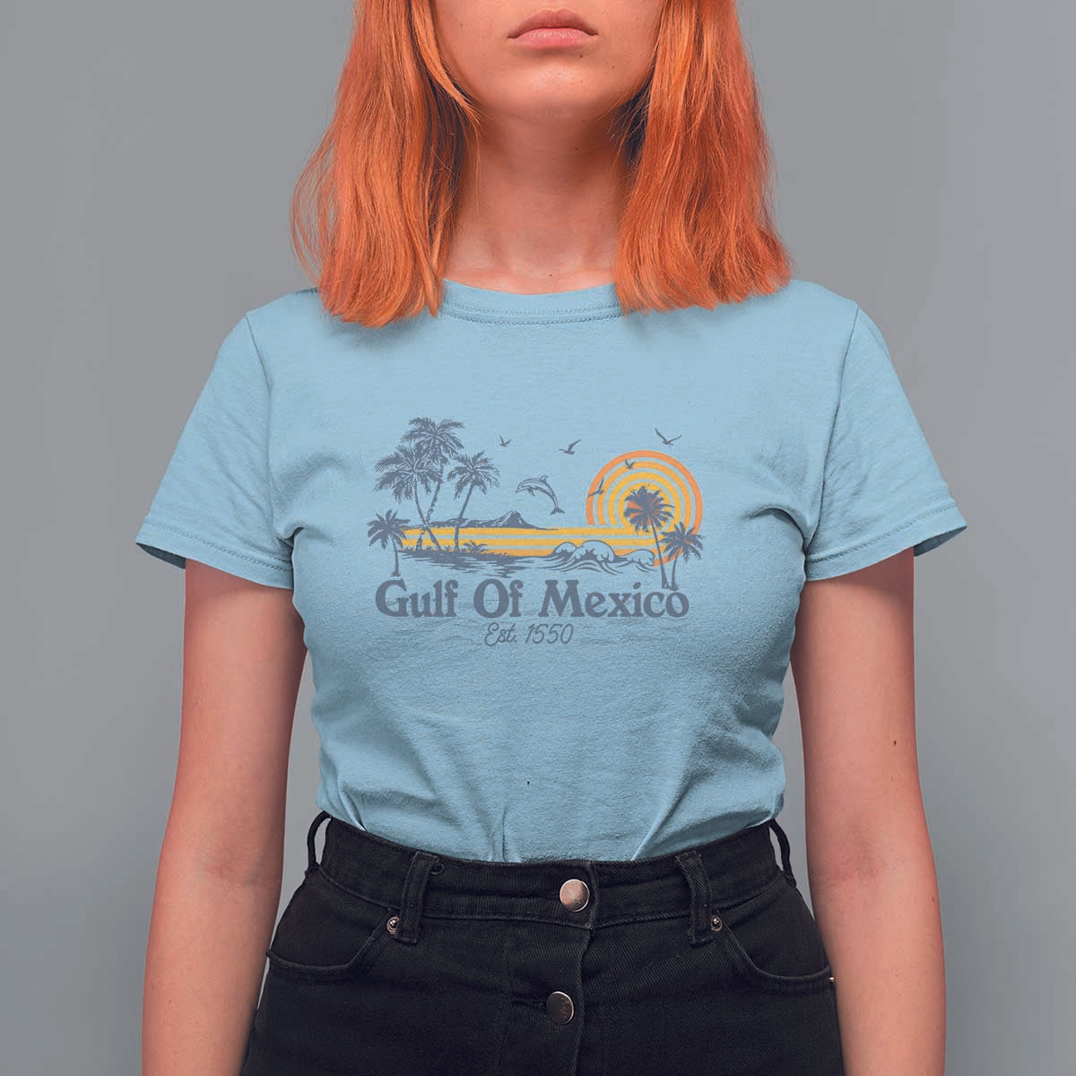 Vintage Gulf of Mexico Est 1550 T Shirt For Women Golfo De Mexico