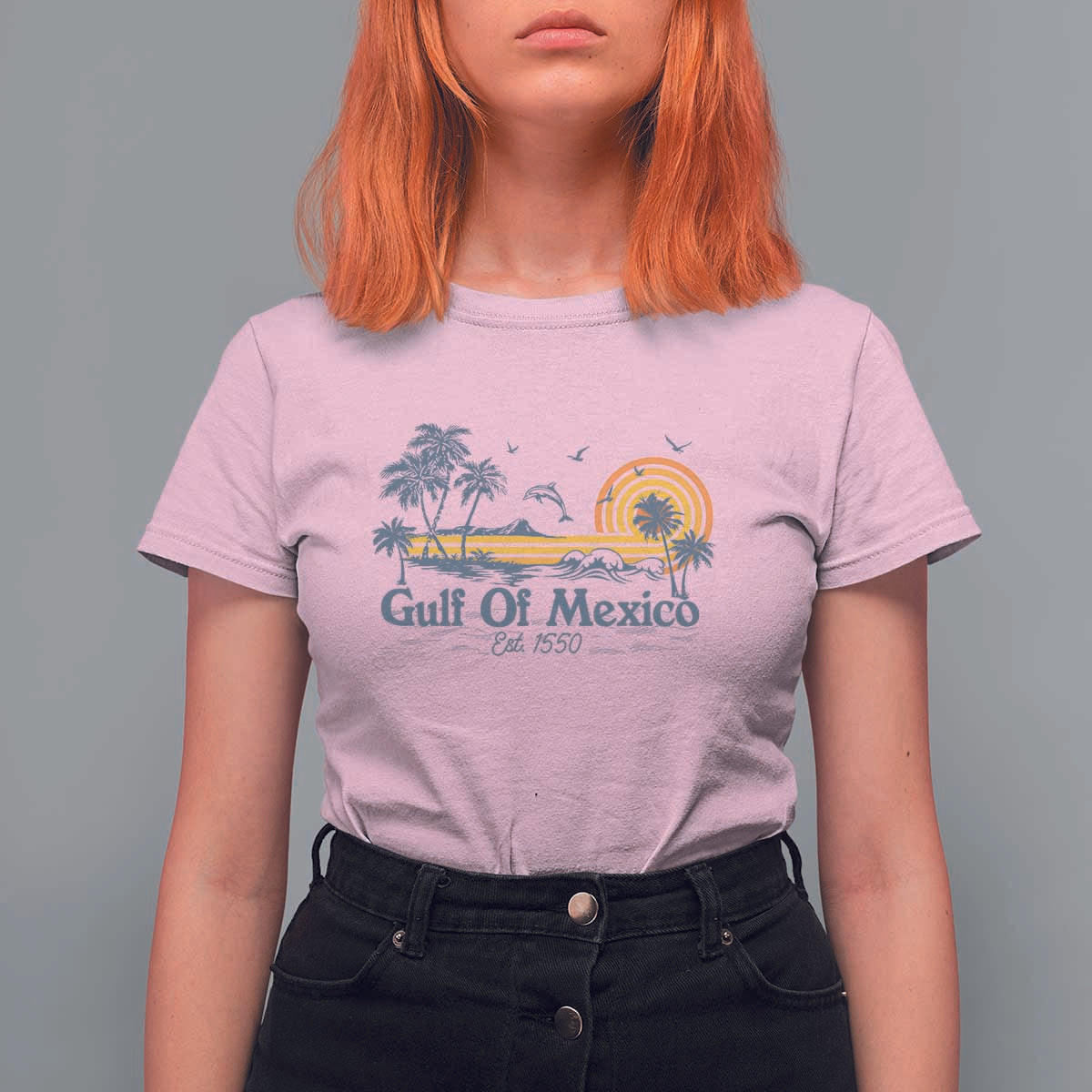 Vintage Gulf of Mexico Est 1550 T Shirt For Women Golfo De Mexico