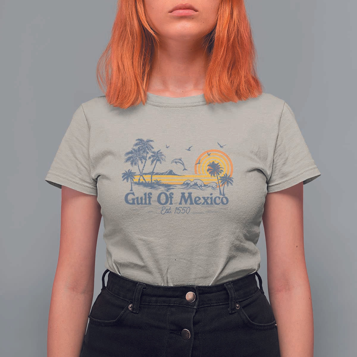 Vintage Gulf of Mexico Est 1550 T Shirt For Women Golfo De Mexico