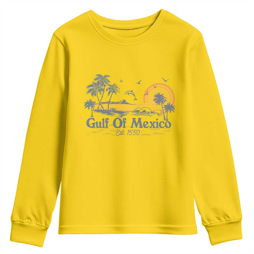 Vintage Gulf of Mexico Est 1550 Youth Sweatshirt Golfo De Mexico
