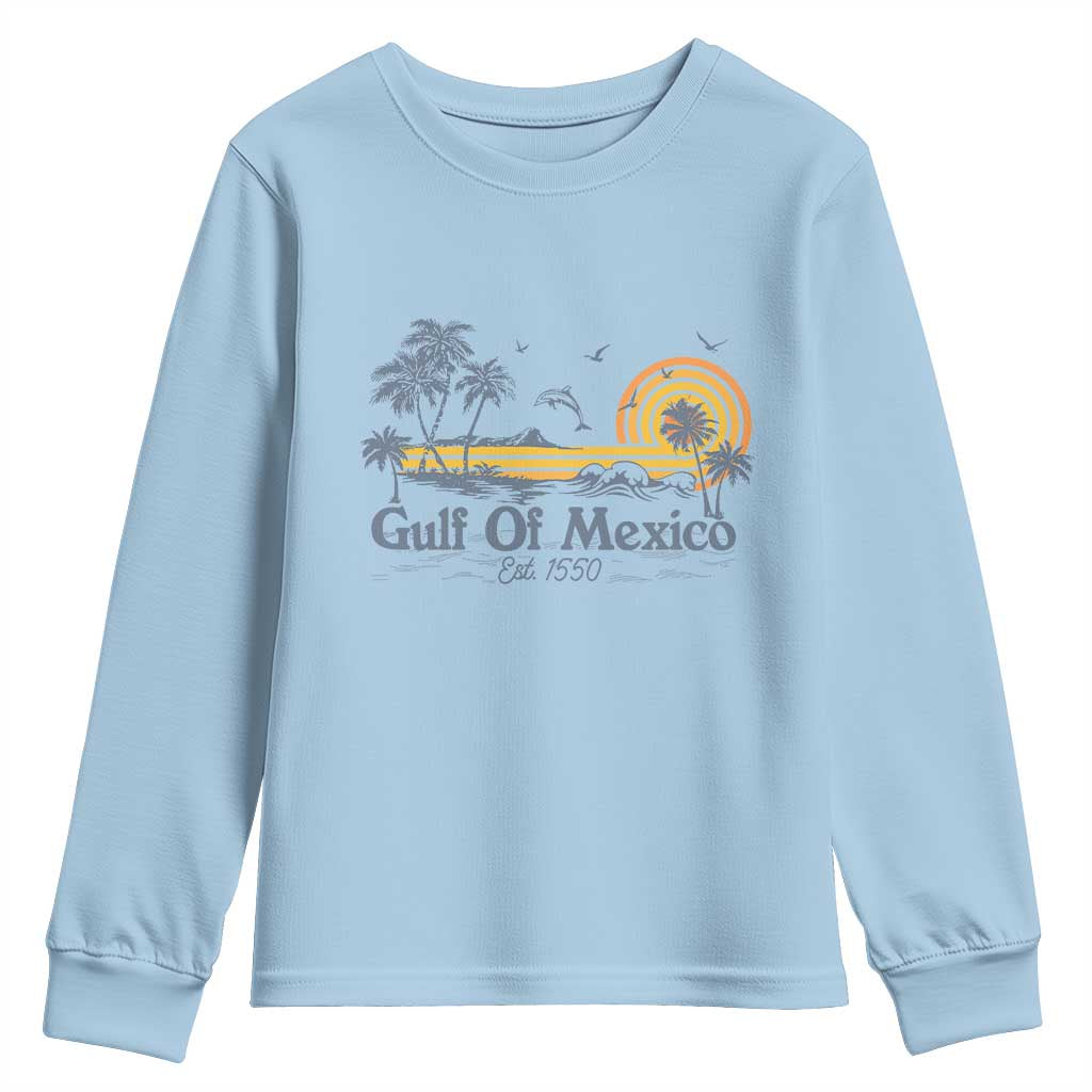 Vintage Gulf of Mexico Est 1550 Youth Sweatshirt Golfo De Mexico