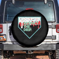 Baseball Home Plate Dripping Ice Cream Spare Tire Cover Respect The Drip Social Club Sprinkles