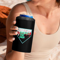 Baseball Home Plate Dripping Ice Cream 4 in 1 Can Cooler Tumbler Respect The Drip Social Club Sprinkles