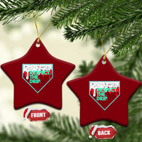 Baseball Home Plate Dripping Ice Cream Ceramic Ornament Respect The Drip Social Club Sprinkles - Wonder Print Shop