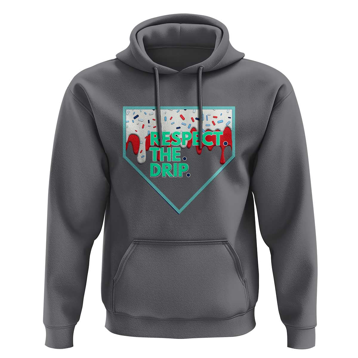 Baseball Home Plate Dripping Ice Cream Hoodie Respect The Drip Social Club Sprinkles