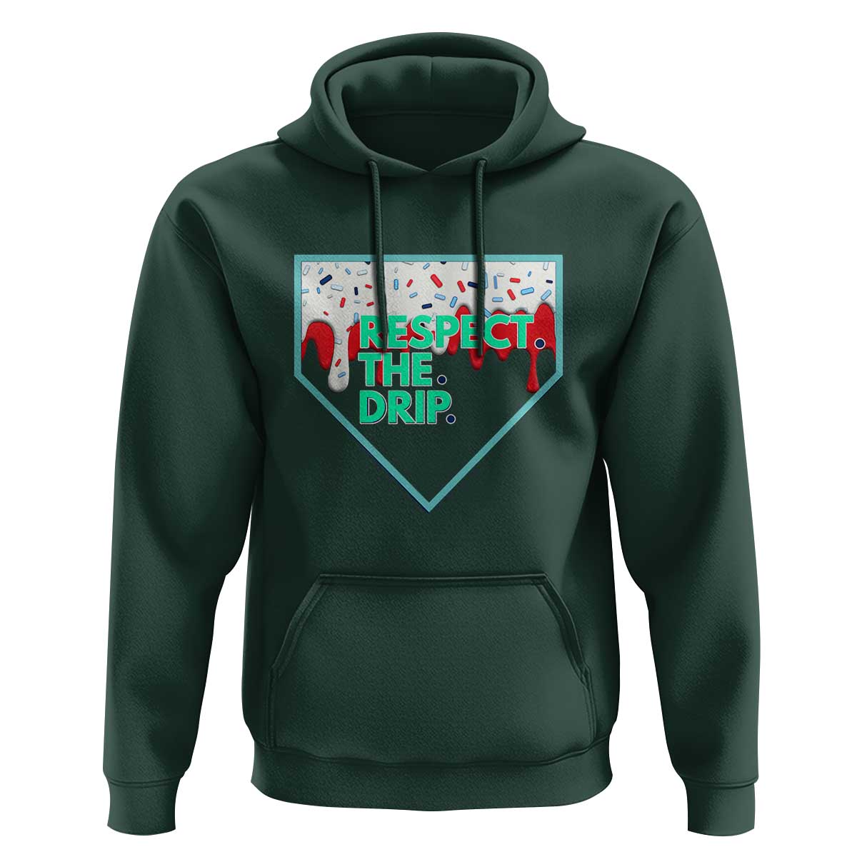 Baseball Home Plate Dripping Ice Cream Hoodie Respect The Drip Social Club Sprinkles