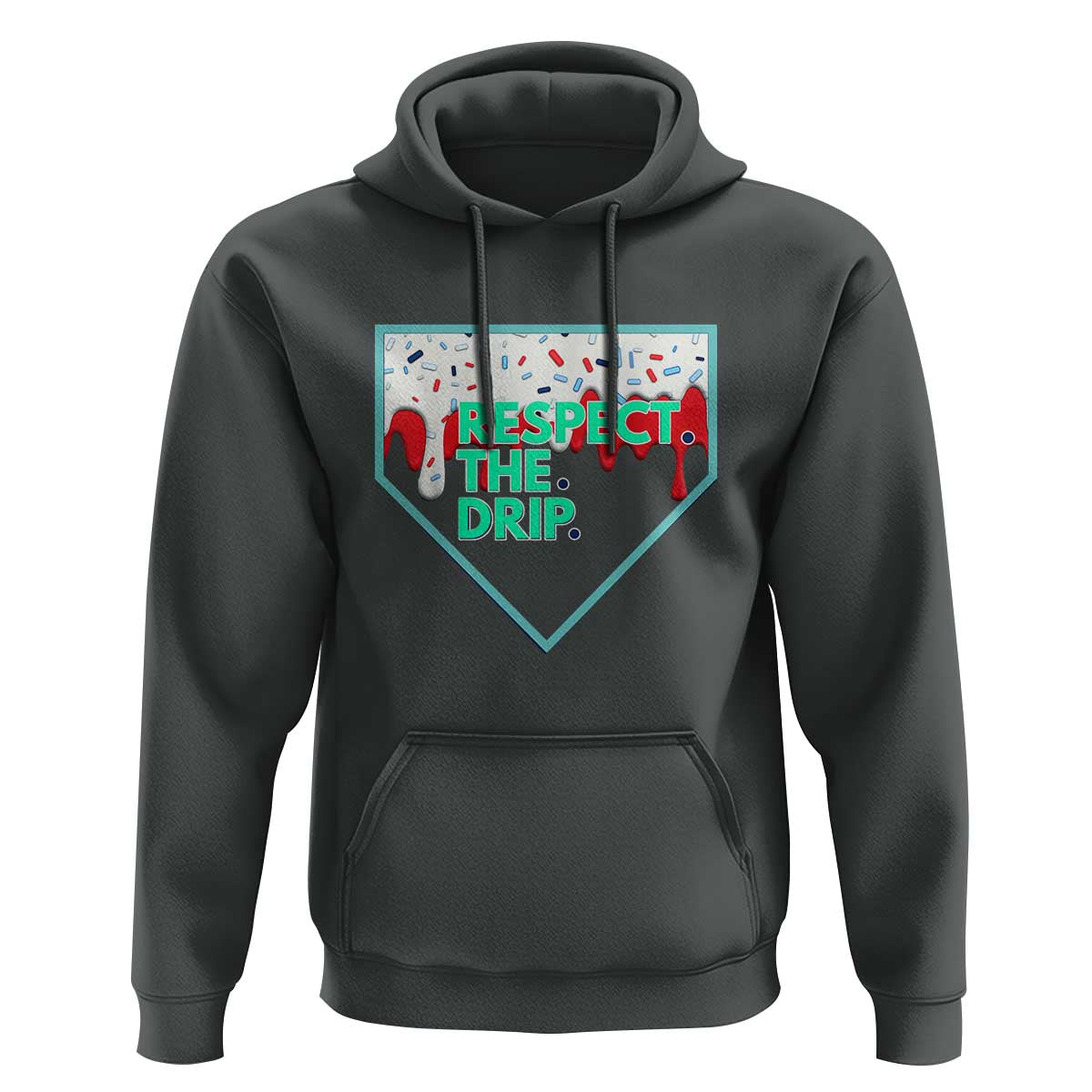Baseball Home Plate Dripping Ice Cream Hoodie Respect The Drip Social Club Sprinkles