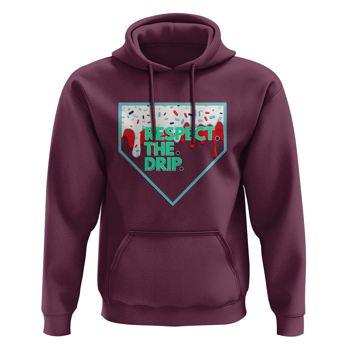 Baseball Home Plate Dripping Ice Cream Hoodie Respect The Drip Social Club Sprinkles
