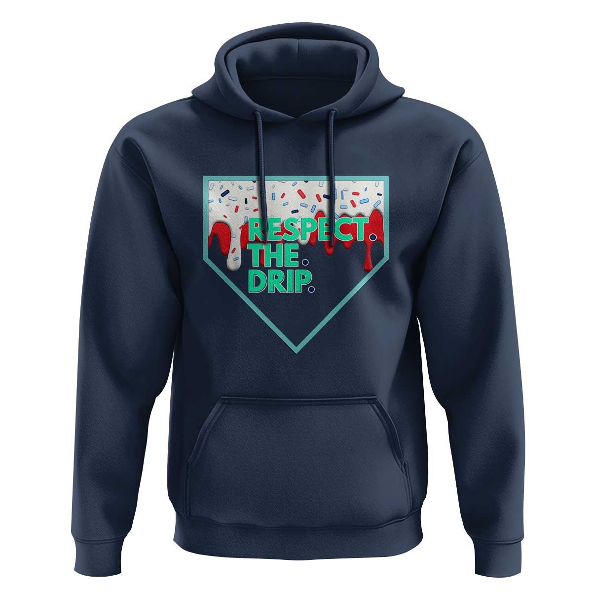 Baseball Home Plate Dripping Ice Cream Hoodie Respect The Drip Social Club Sprinkles