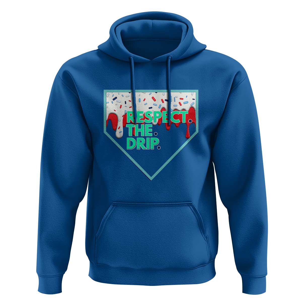 Baseball Home Plate Dripping Ice Cream Hoodie Respect The Drip Social Club Sprinkles