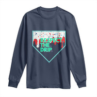 Baseball Home Plate Dripping Ice Cream Long Sleeve Shirt Respect The Drip Social Club Sprinkles