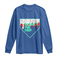 Baseball Home Plate Dripping Ice Cream Long Sleeve Shirt Respect The Drip Social Club Sprinkles