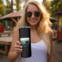 Baseball Home Plate Dripping Ice Cream Skinny Tumbler Respect The Drip Social Club Sprinkles