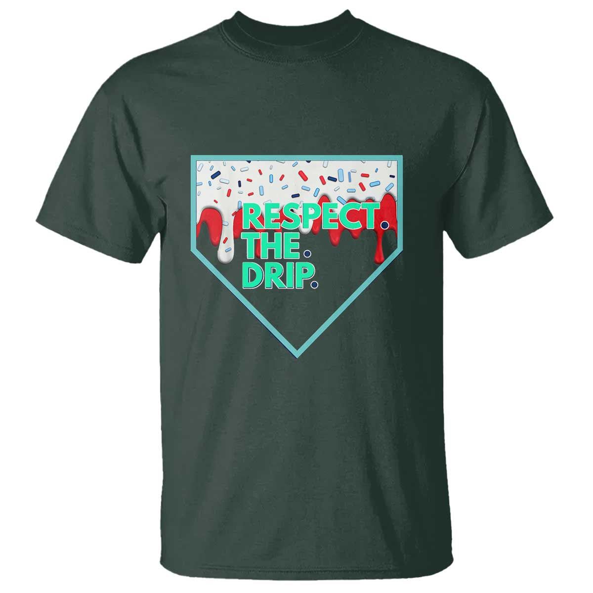 Baseball Home Plate Dripping Ice Cream T Shirt Respect The Drip Social Club Sprinkles