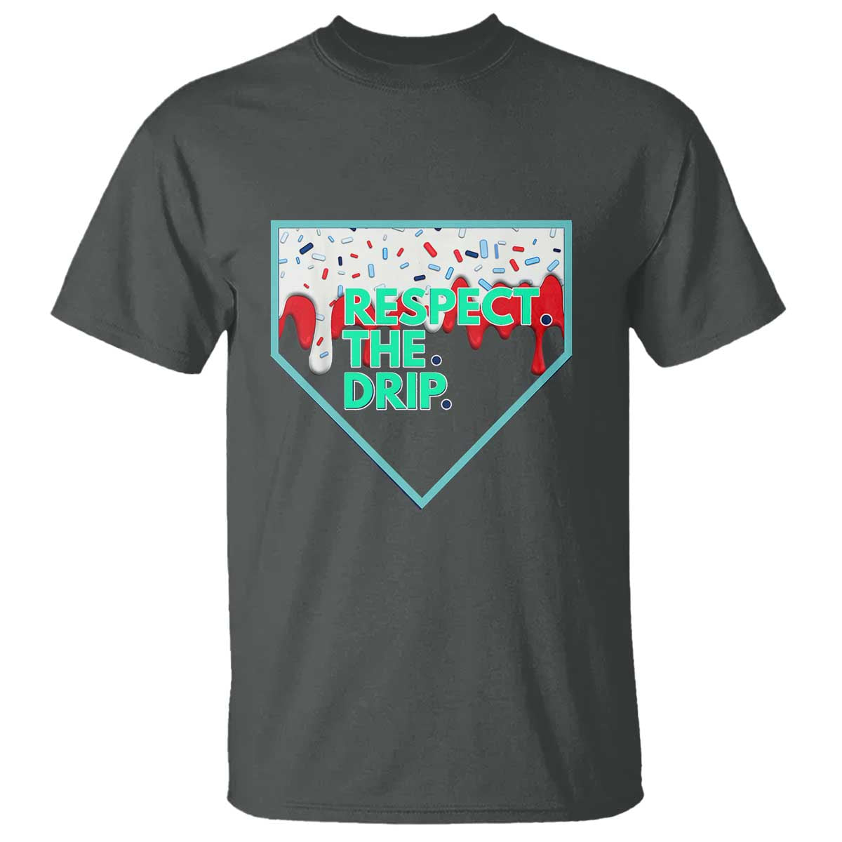 Baseball Home Plate Dripping Ice Cream T Shirt Respect The Drip Social Club Sprinkles