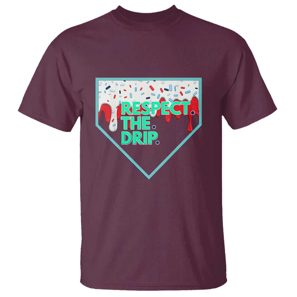Baseball Home Plate Dripping Ice Cream T Shirt Respect The Drip Social Club Sprinkles