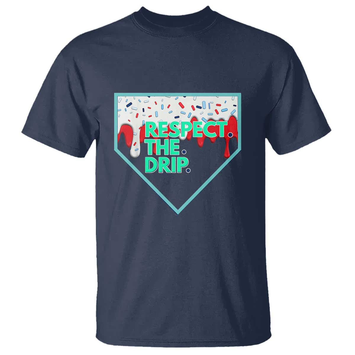 Baseball Home Plate Dripping Ice Cream T Shirt Respect The Drip Social Club Sprinkles