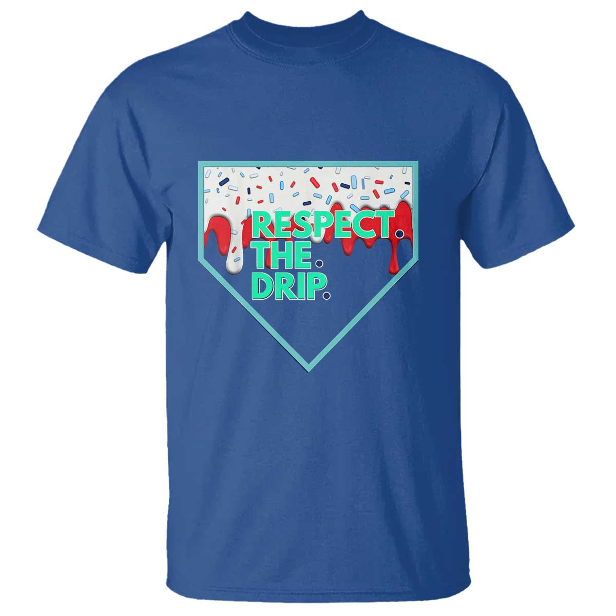 Baseball Home Plate Dripping Ice Cream T Shirt Respect The Drip Social Club Sprinkles