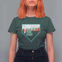 Baseball Home Plate Dripping Ice Cream T Shirt For Women Respect The Drip Social Club Sprinkles