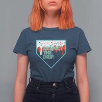 Baseball Home Plate Dripping Ice Cream T Shirt For Women Respect The Drip Social Club Sprinkles
