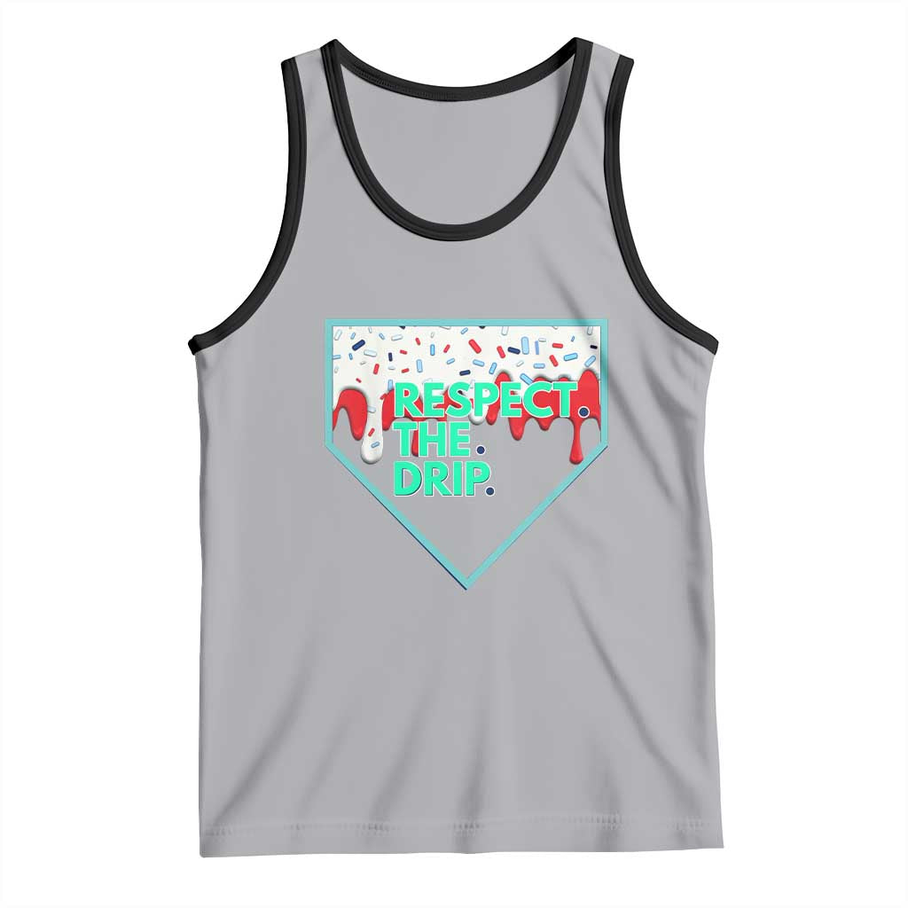 Baseball Home Plate Dripping Ice Cream Tank Top Respect The Drip Social Club Sprinkles