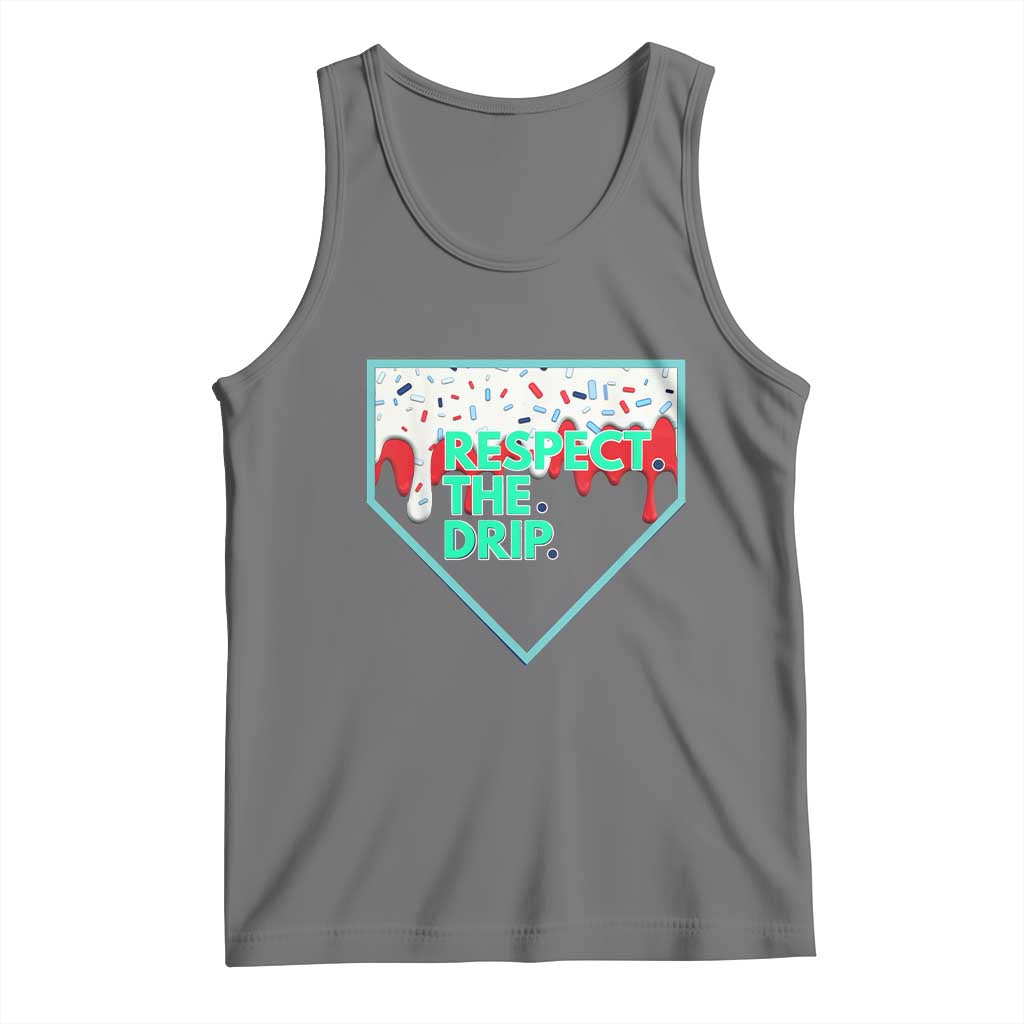 Baseball Home Plate Dripping Ice Cream Tank Top Respect The Drip Social Club Sprinkles