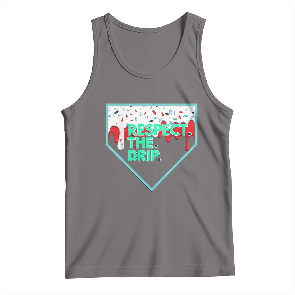 Baseball Home Plate Dripping Ice Cream Tank Top Respect The Drip Social Club Sprinkles