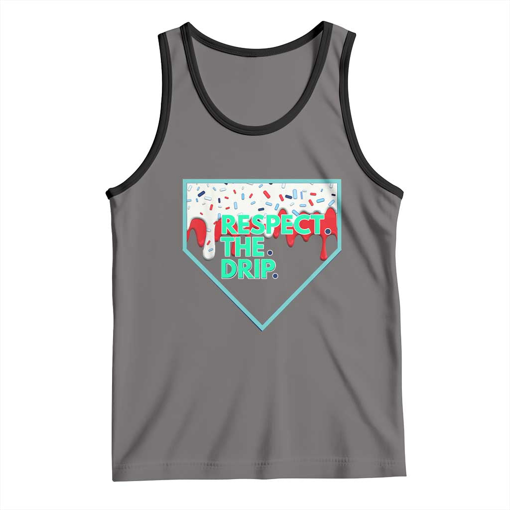 Baseball Home Plate Dripping Ice Cream Tank Top Respect The Drip Social Club Sprinkles
