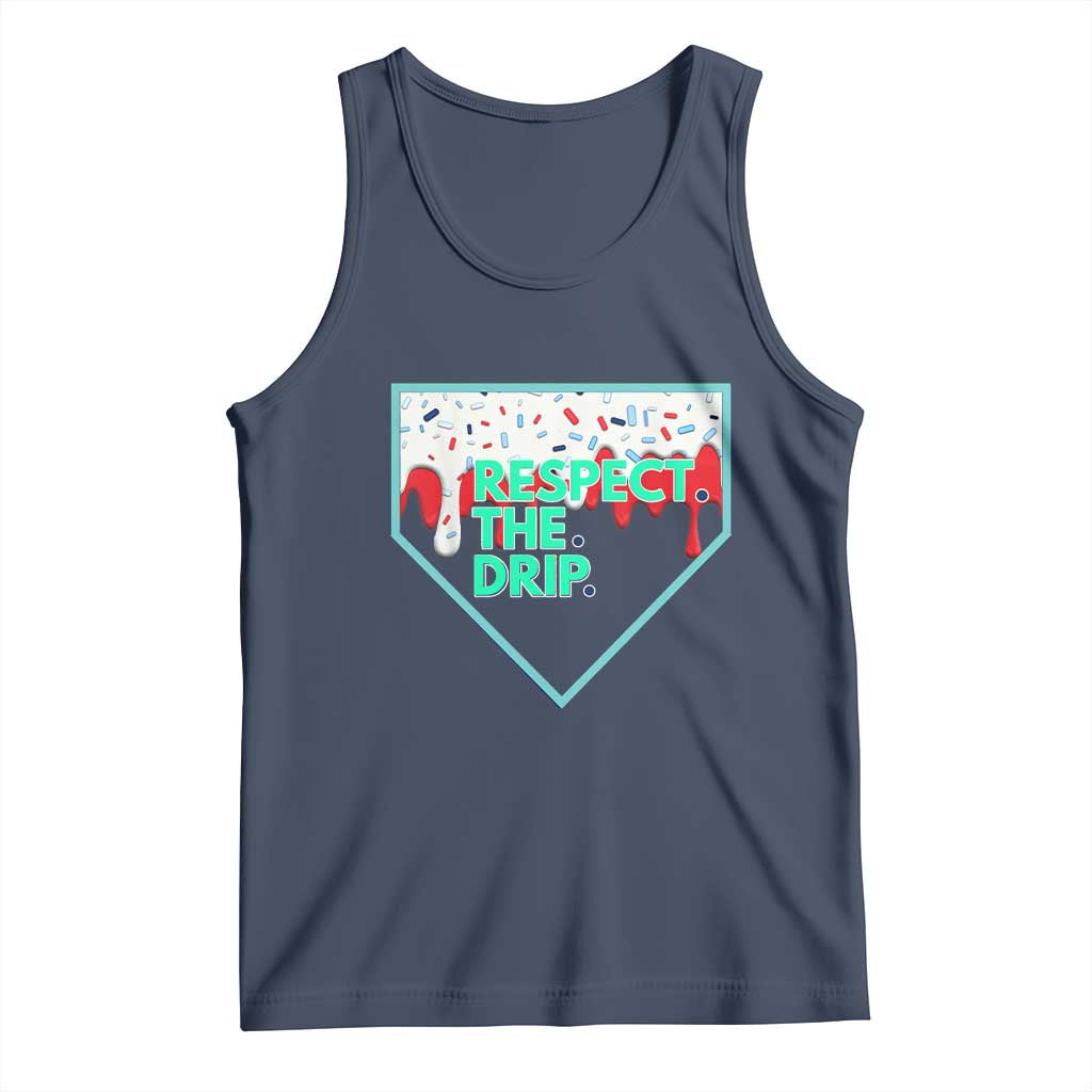Baseball Home Plate Dripping Ice Cream Tank Top Respect The Drip Social Club Sprinkles