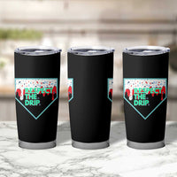 Baseball Home Plate Dripping Ice Cream Tumbler Cup Respect The Drip Social Club Sprinkles