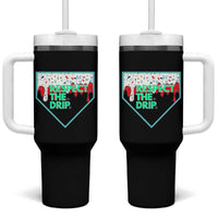 Baseball Home Plate Dripping Ice Cream Tumbler With Handle Respect The Drip Social Club Sprinkles
