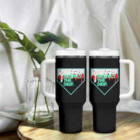 Baseball Home Plate Dripping Ice Cream Tumbler With Handle Respect The Drip Social Club Sprinkles