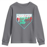 Baseball Home Plate Dripping Ice Cream Youth Sweatshirt Respect The Drip Social Club Sprinkles