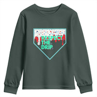 Baseball Home Plate Dripping Ice Cream Youth Sweatshirt Respect The Drip Social Club Sprinkles