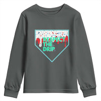 Baseball Home Plate Dripping Ice Cream Youth Sweatshirt Respect The Drip Social Club Sprinkles