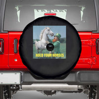 Funny Leprechaun Hold Your Horse Spare Tire Cover Unicorn St Patrick's Day