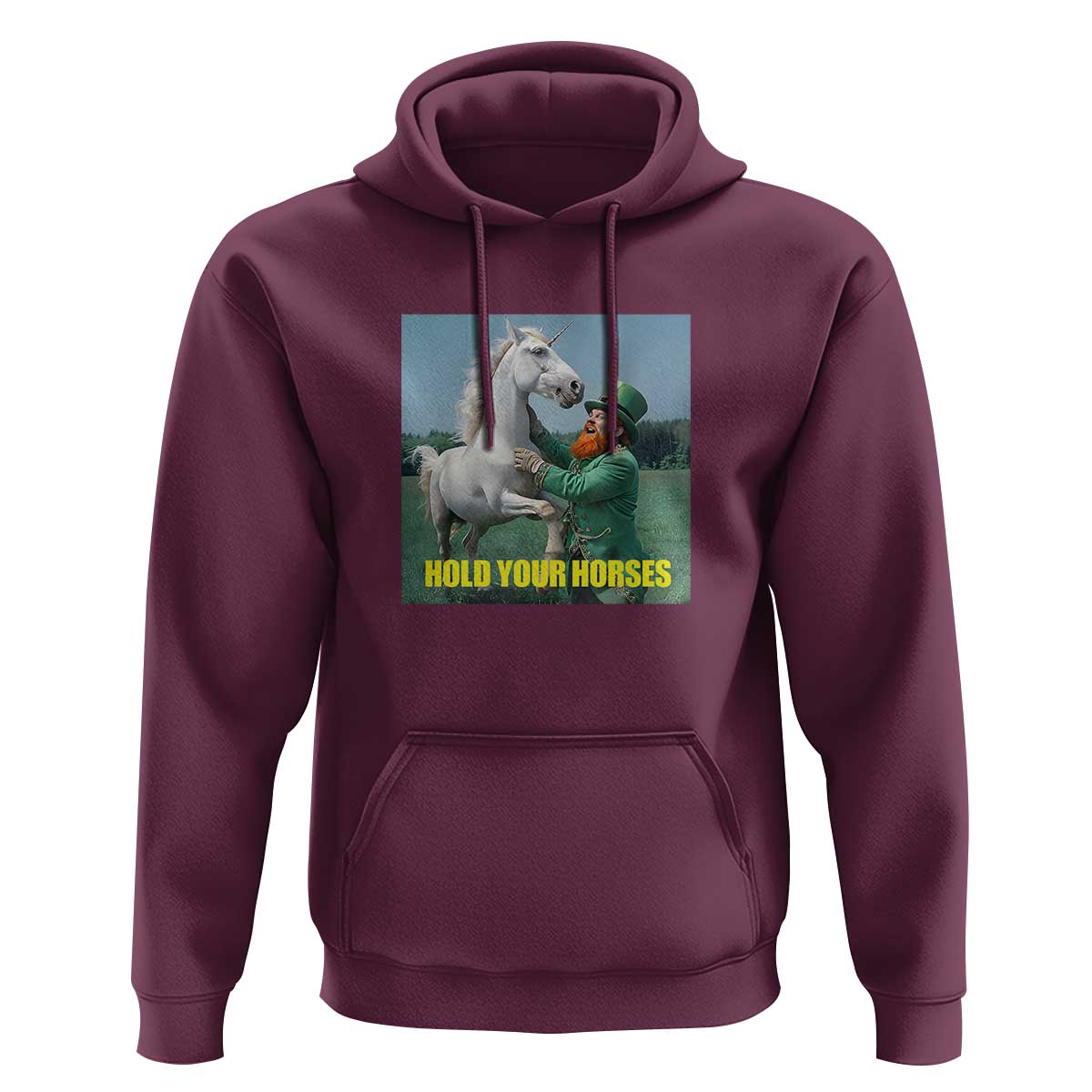 Funny Leprechaun Hold Your Horse Hoodie Unicorn St Patrick's Day