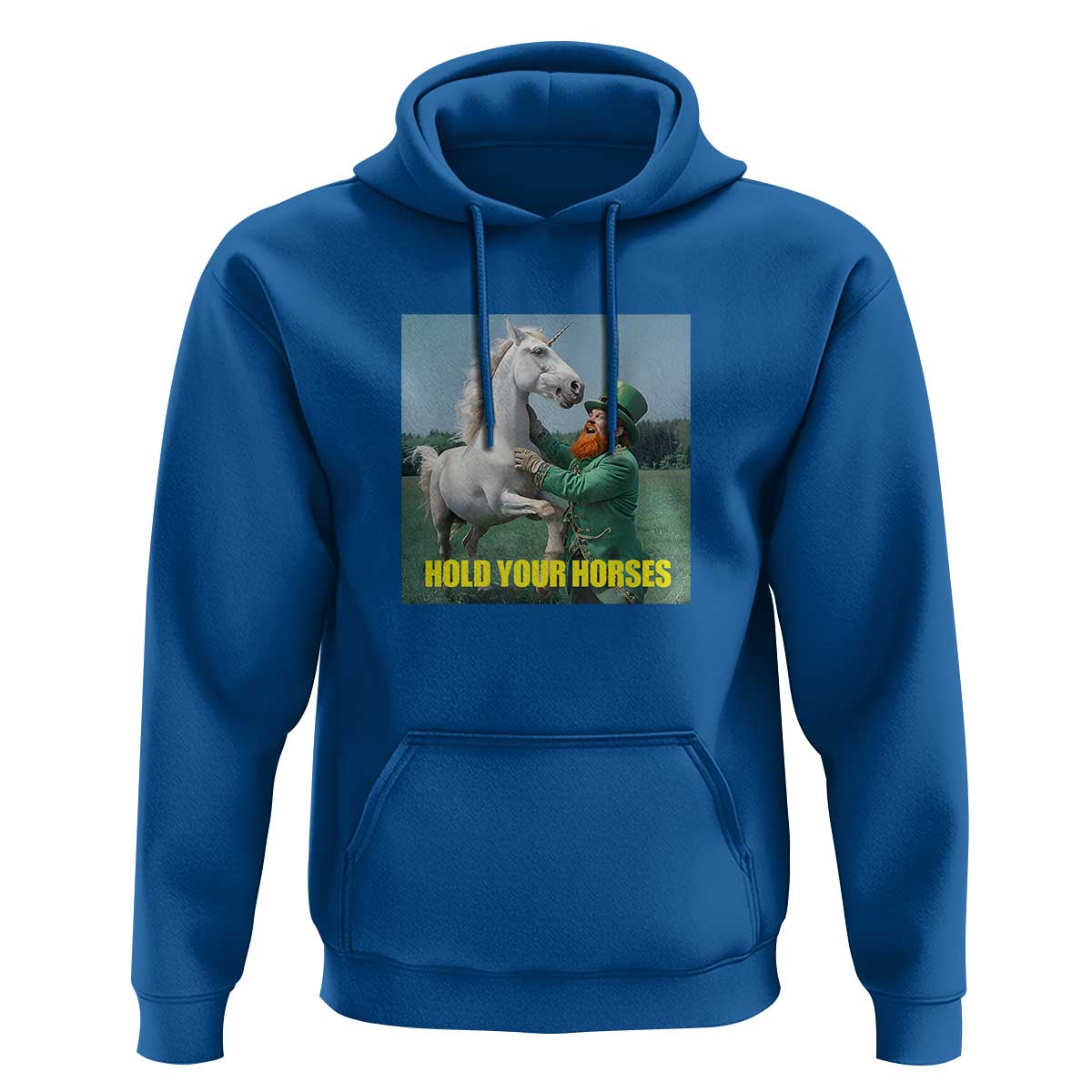 Funny Leprechaun Hold Your Horse Hoodie Unicorn St Patrick's Day