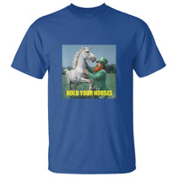Funny Leprechaun Hold Your Horse T Shirt Unicorn St Patrick's Day