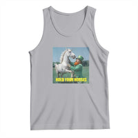 Funny Leprechaun Hold Your Horse Tank Top Unicorn St Patrick's Day