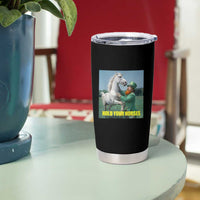 Funny Leprechaun Hold Your Horse Tumbler Cup Unicorn St Patrick's Day