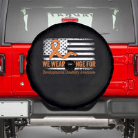 Developmental Disability Awareness Spare Tire Cover US American Flag We Wear Orange