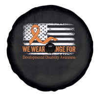 Developmental Disability Awareness Spare Tire Cover US American Flag We Wear Orange