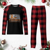 Developmental Disability Awareness Plaid Pajama Set US American Flag We Wear Orange - Wonder Print Shop