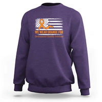 Developmental Disability Awareness Sweatshirt US American Flag We Wear Orange