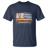 Developmental Disability Awareness T Shirt US American Flag We Wear Orange