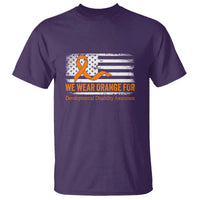 Developmental Disability Awareness T Shirt US American Flag We Wear Orange