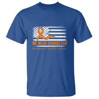 Developmental Disability Awareness T Shirt US American Flag We Wear Orange